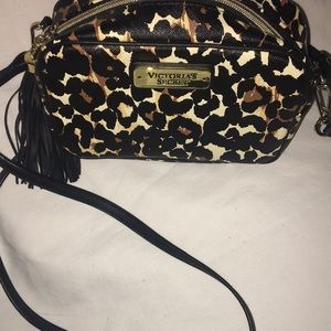 Victoria secret leopard crossbody Used once